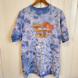 Vintage 90s Motorcycle Tie Dye Shirt 1998 Mens XL Harley Davidson Biker Chopper